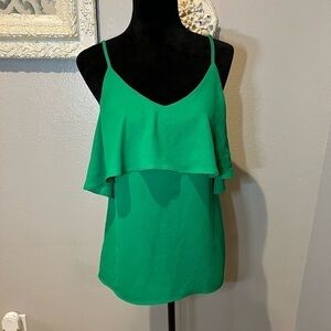 C Luce green off the shoulder top